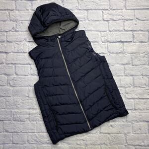 Gap Primaloft Down Alternative Puffer Hooded Vest in Navy